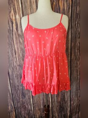 Torrid Palmtree Print Babydoll Cami Plus Size 2X